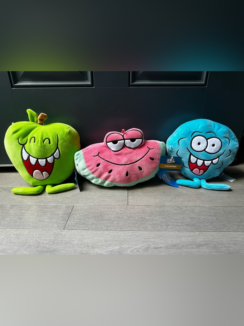 Lot Of 3 Funko Jolly Rancher Plush Bundle Green Apple Watermelon Raspberry Candy